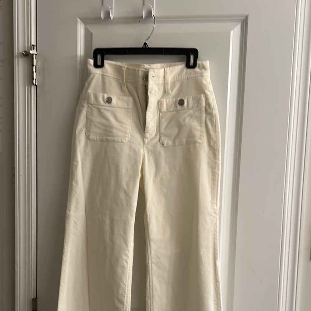 J CrewWomen's Cream Wide-Leg Jeans